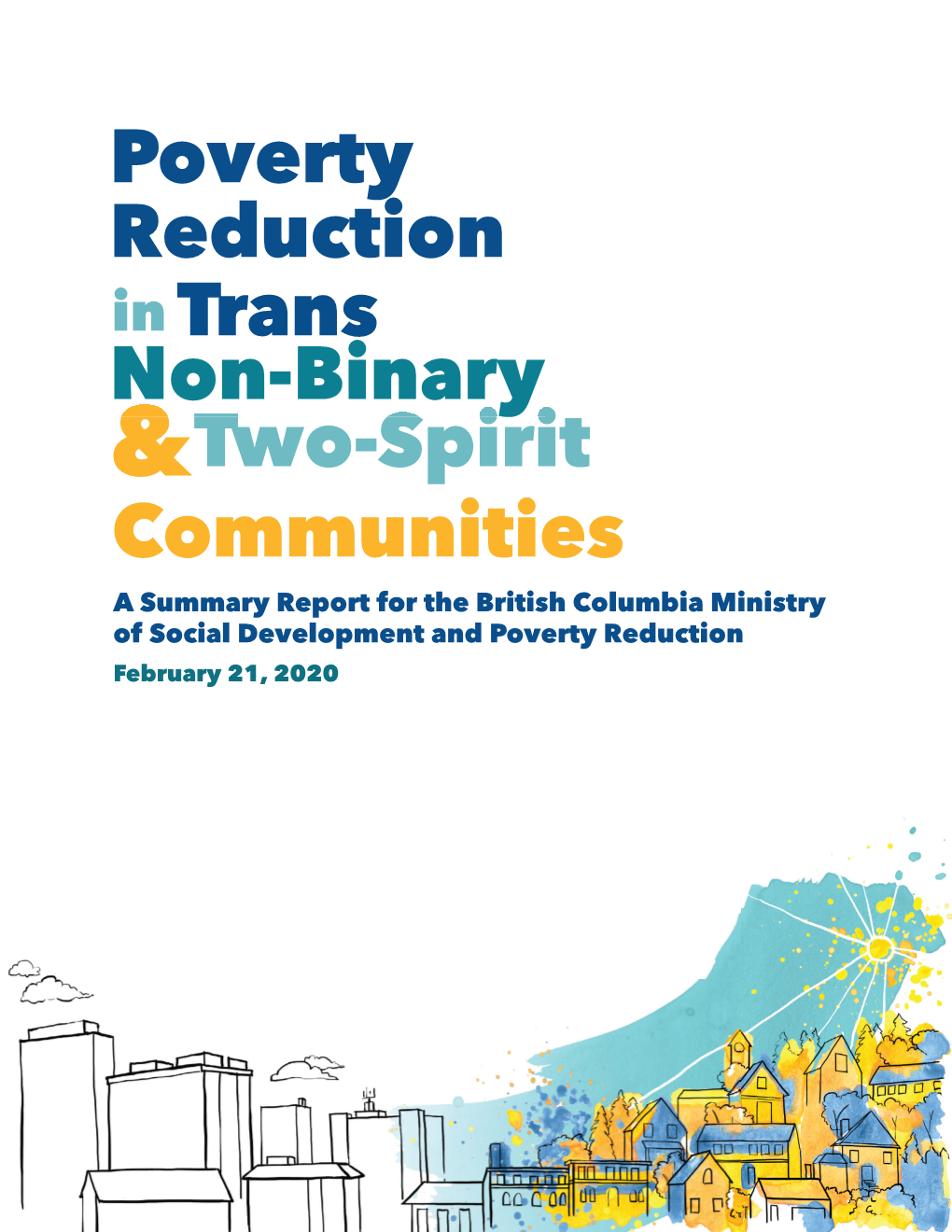 Poverty Reduction in Trans, Non-Binary, and Two-Spirit
