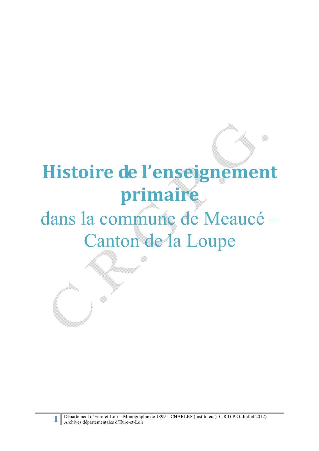 Monographie De Meaucé