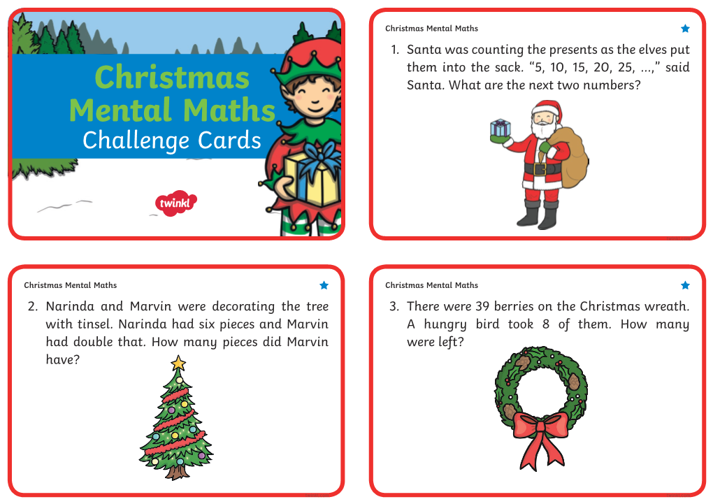 Christmas Mental Maths 1