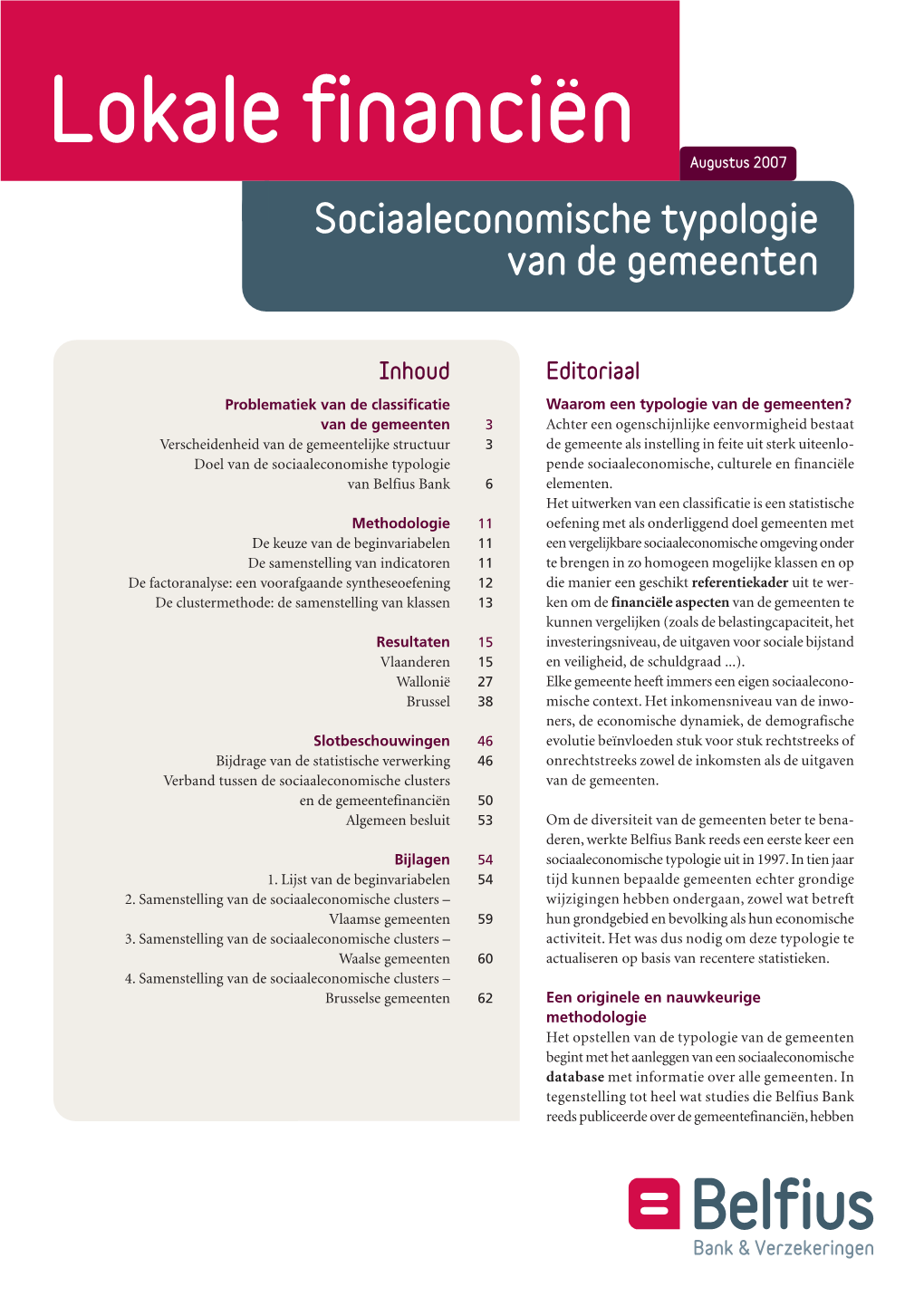 Sociaaleconomische Typologie Van De Gemeenten