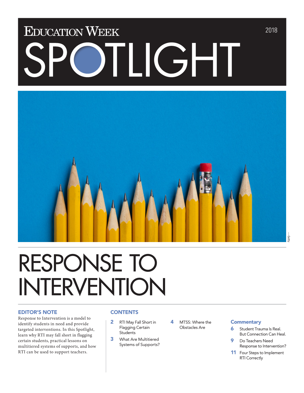 Education Week Spotlight – Response to Intervention