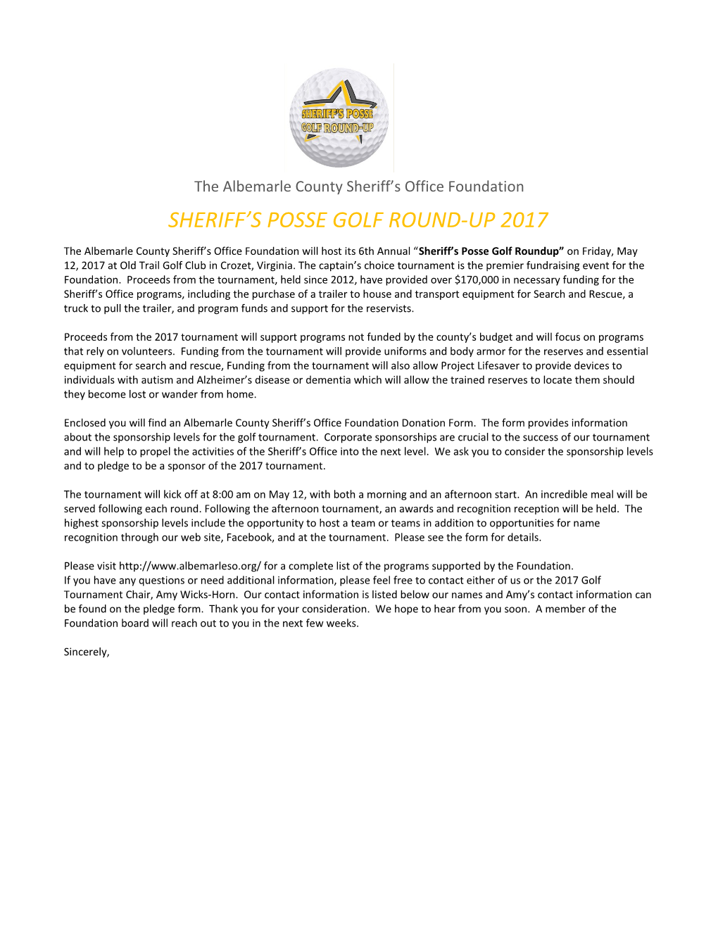 Sheriff S Posse Golf Round-Up 2017