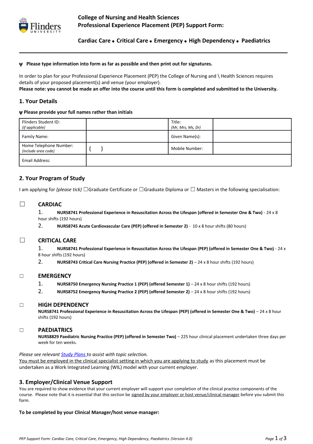 Y Please Type Information Into Form As Far As Possible and Then Print out for Signatures