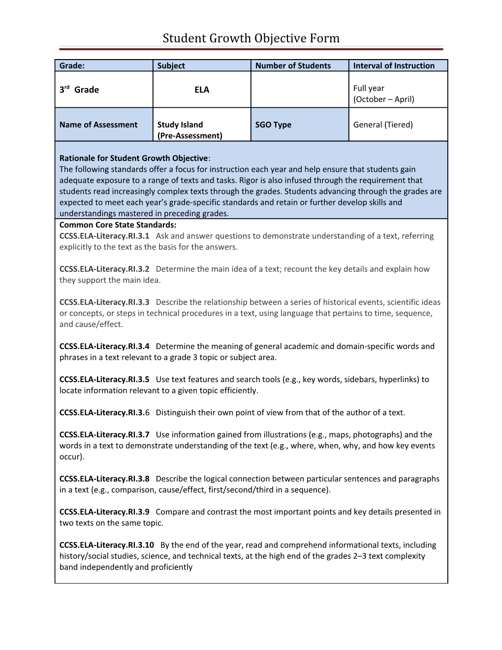 Student Growth Objective Form s1