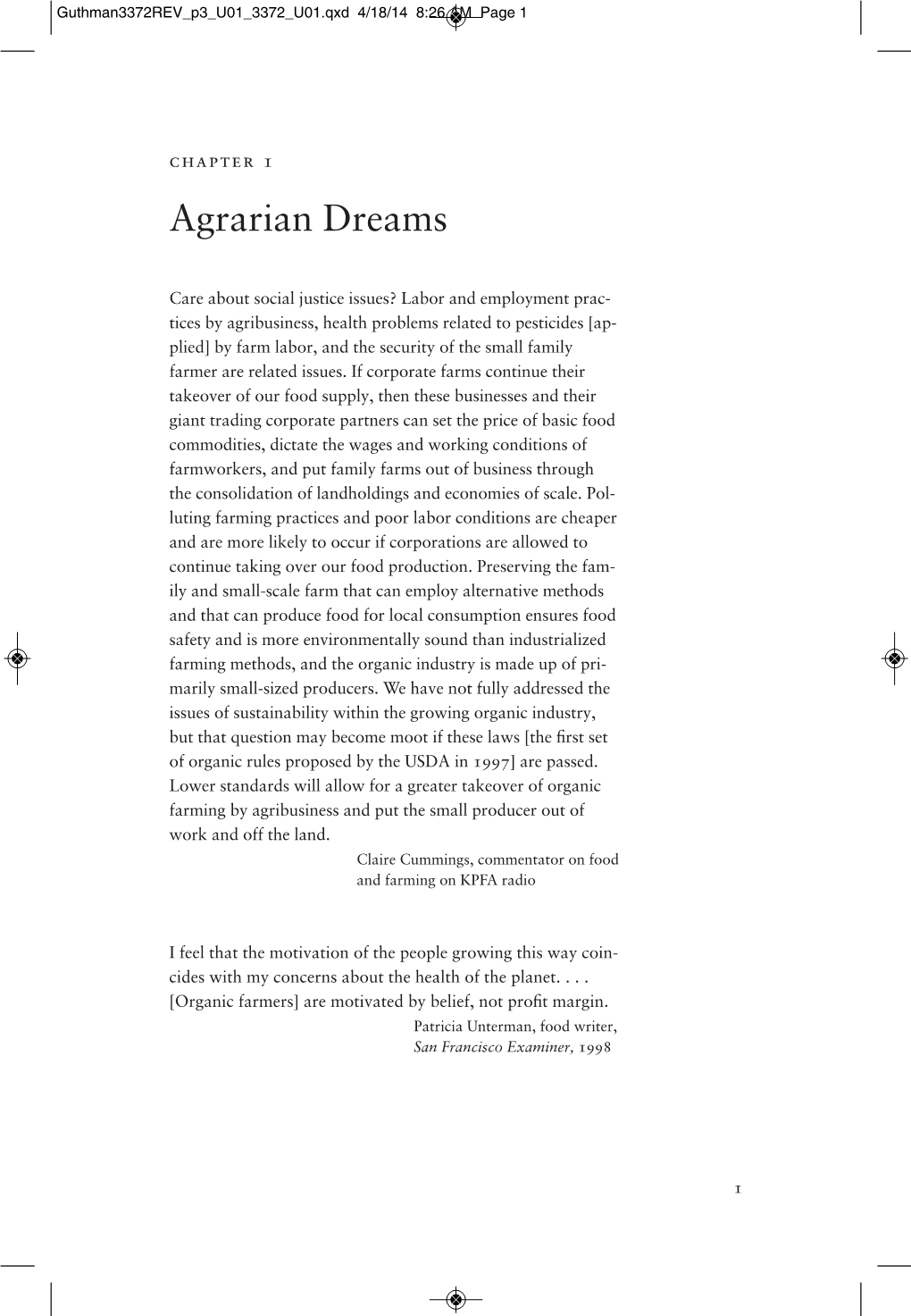 Agrarian Dreams