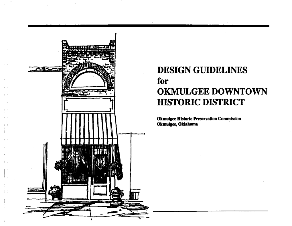 Design Guidelines Okmulgee Downtown Historic District