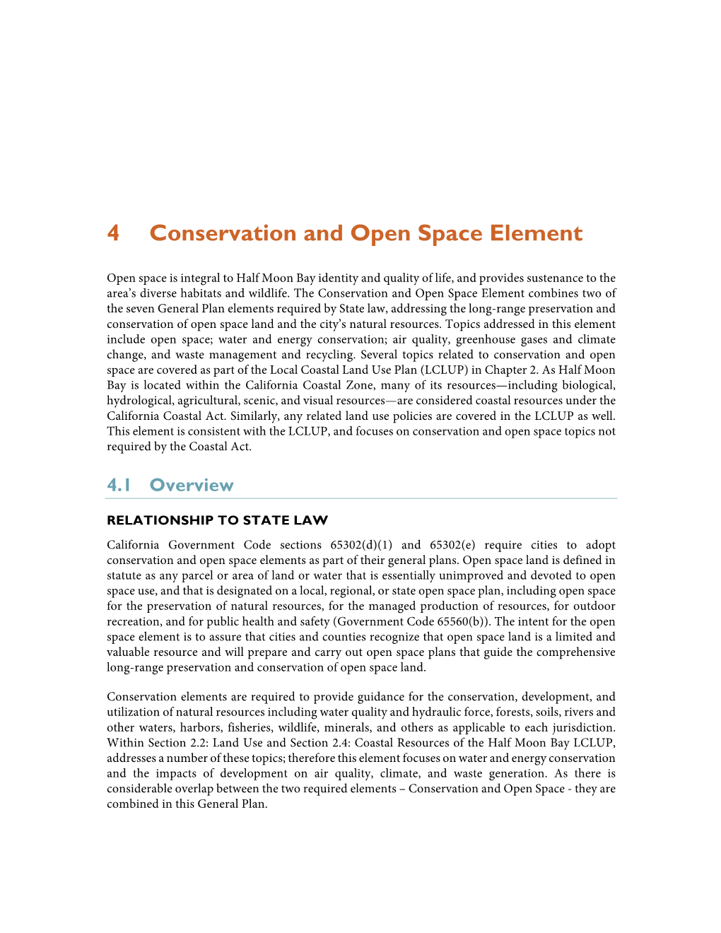 4 Conservation and Open Space Element