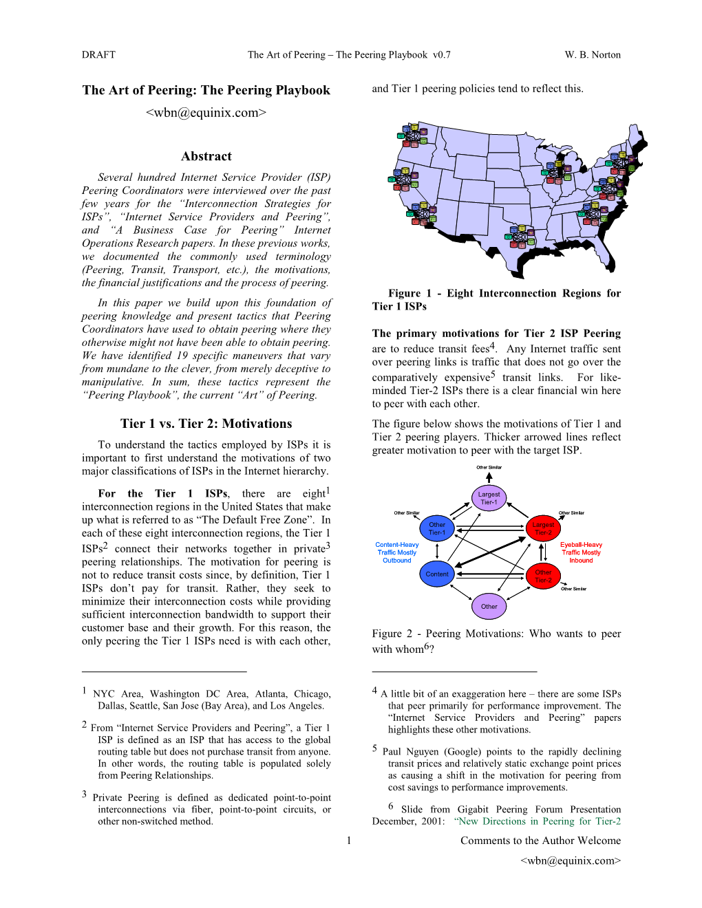 The Art of Peering: the Peering Playbook &lt;Wbn@Equinix.Com