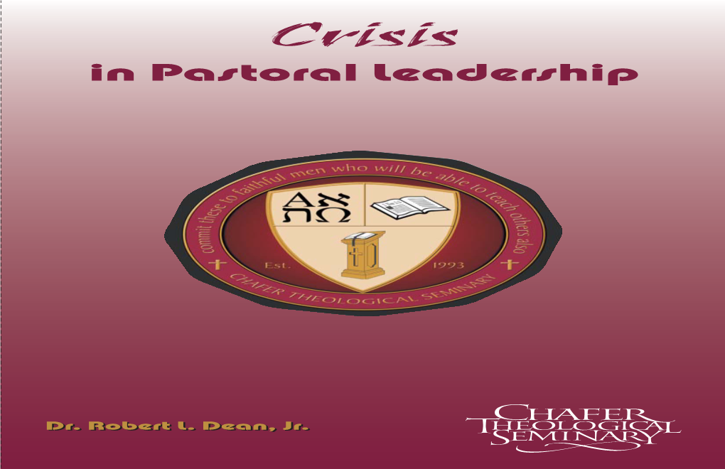 Crisis in Pastoral Leadership