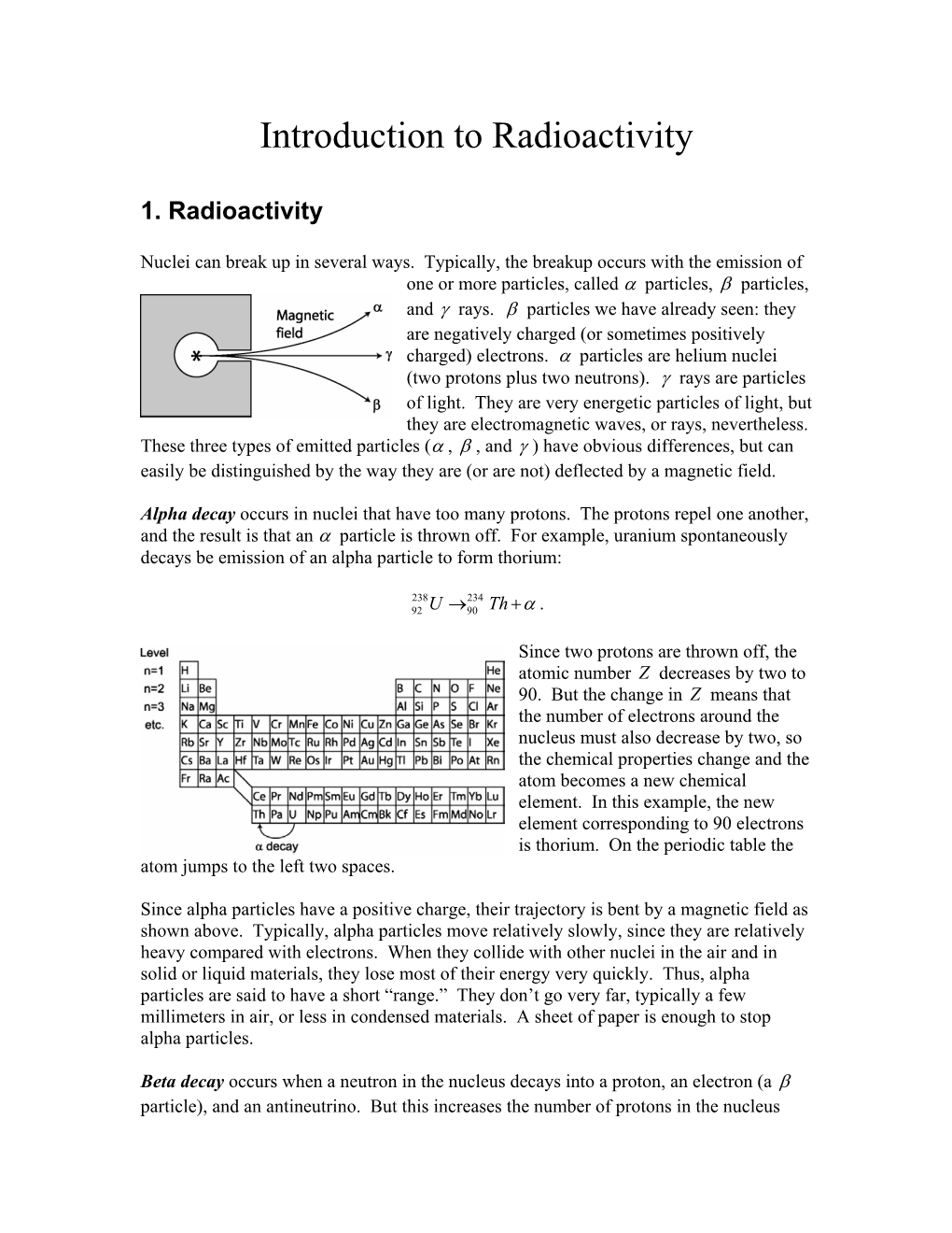 Introduction to Radioactivity