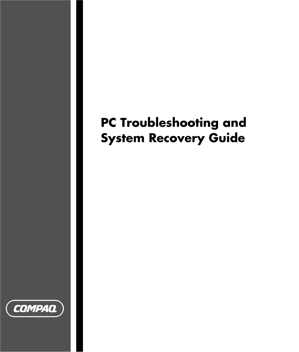 PC Troubleshooting and System Recovery Guide