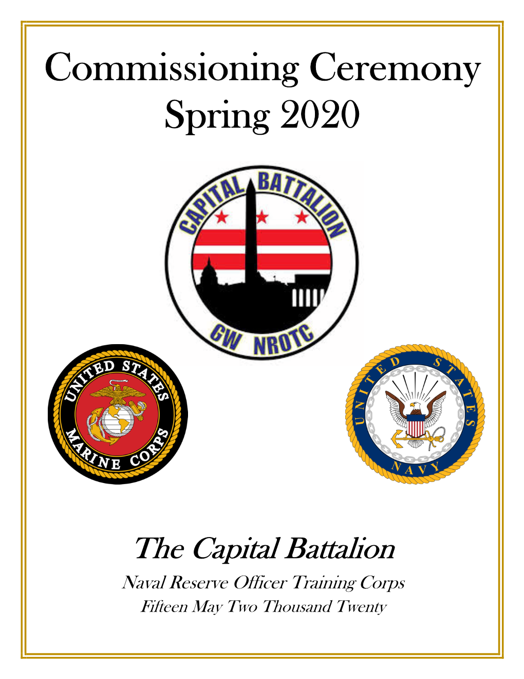 Commissioning Ceremony Spring 2020
