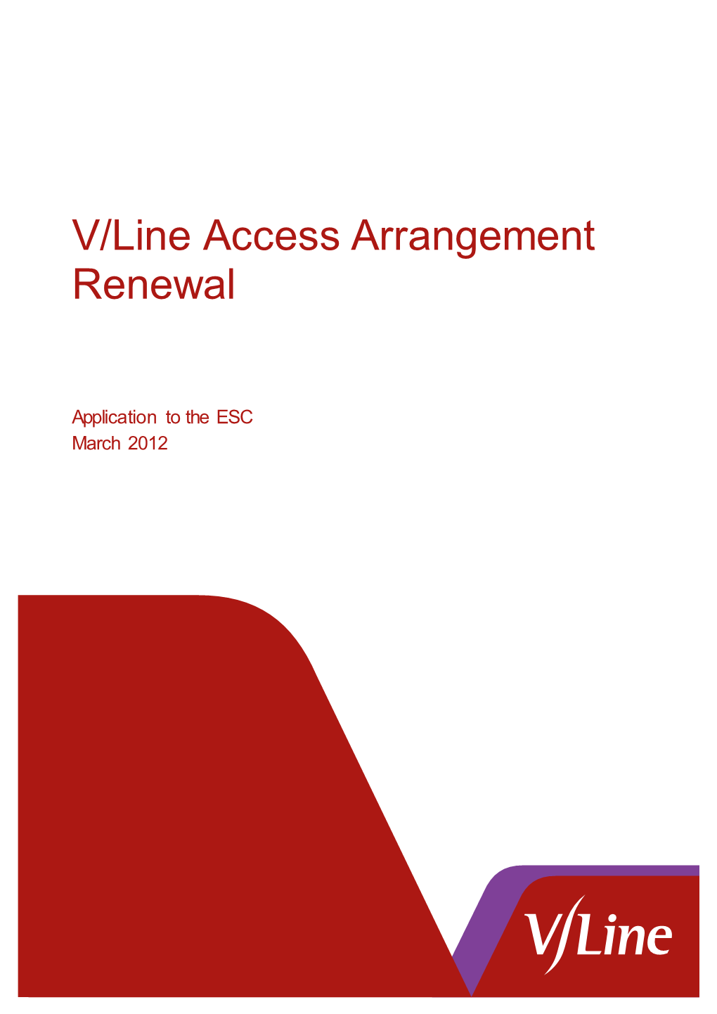 V/Line Access Arrangement Renewal