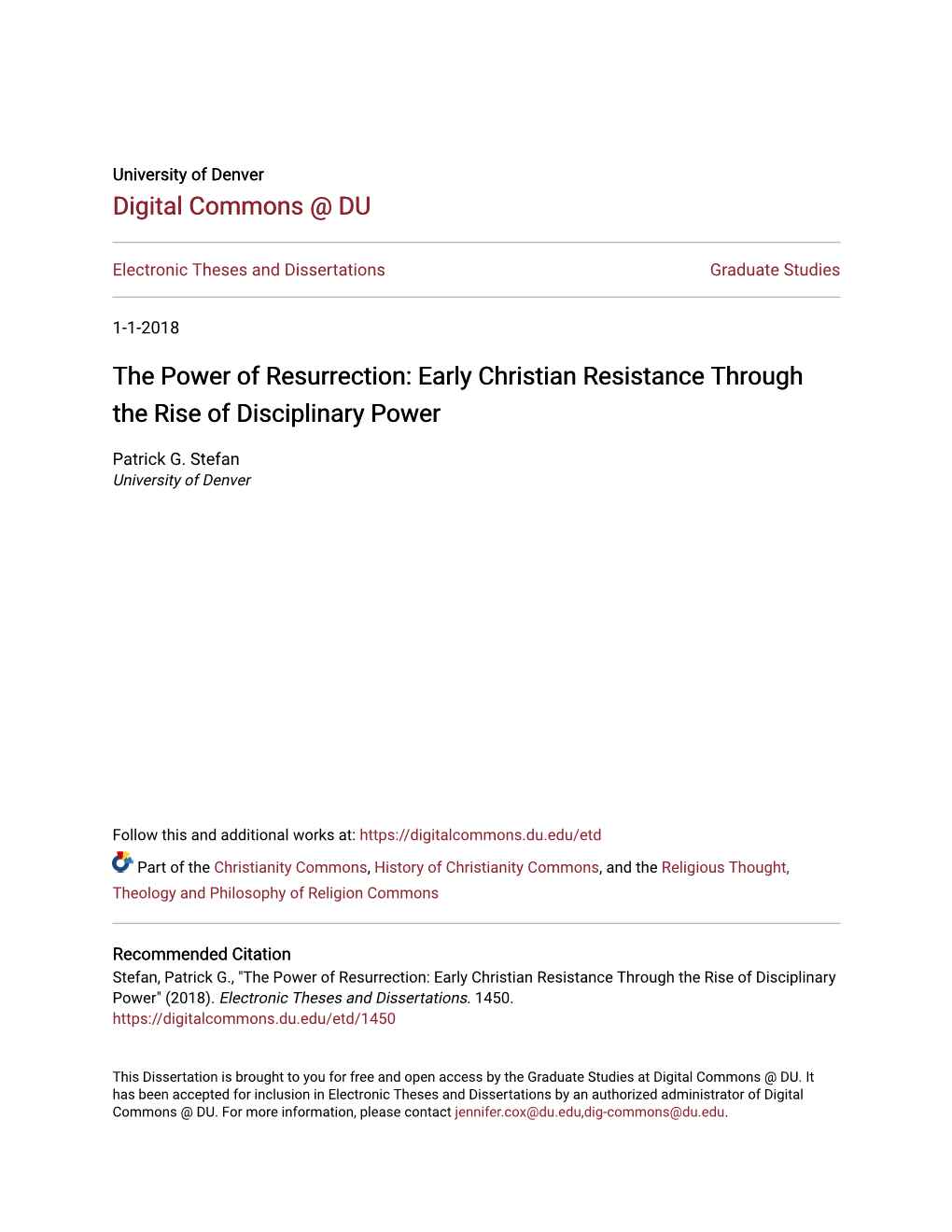 The Power of Resurrection: Early Christian Resistance Through the Rise of Disciplinary Power