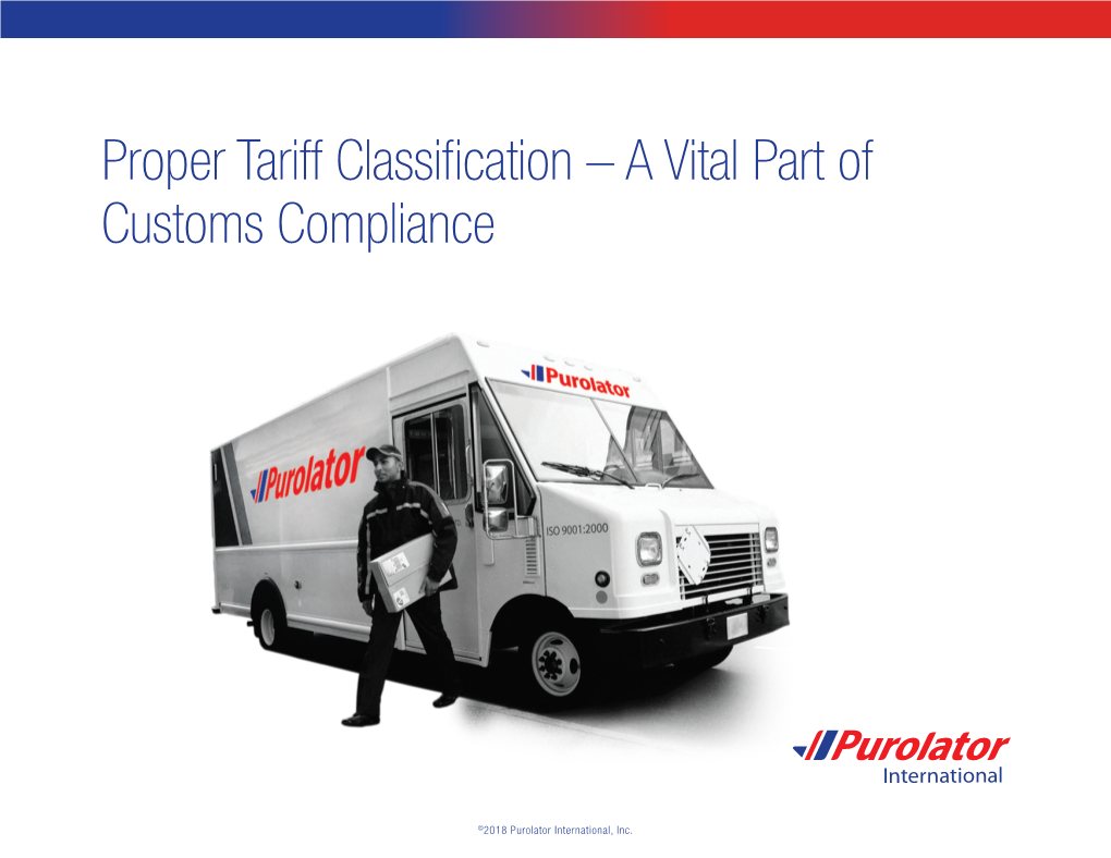 Proper Tariff Classification – a Vital Part of Customs Compliance