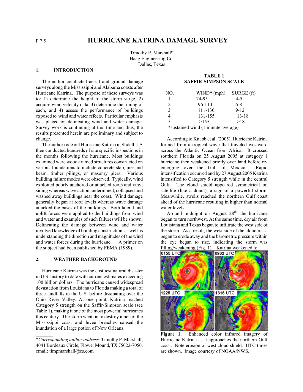 Hurricane Katrina Damage Survey