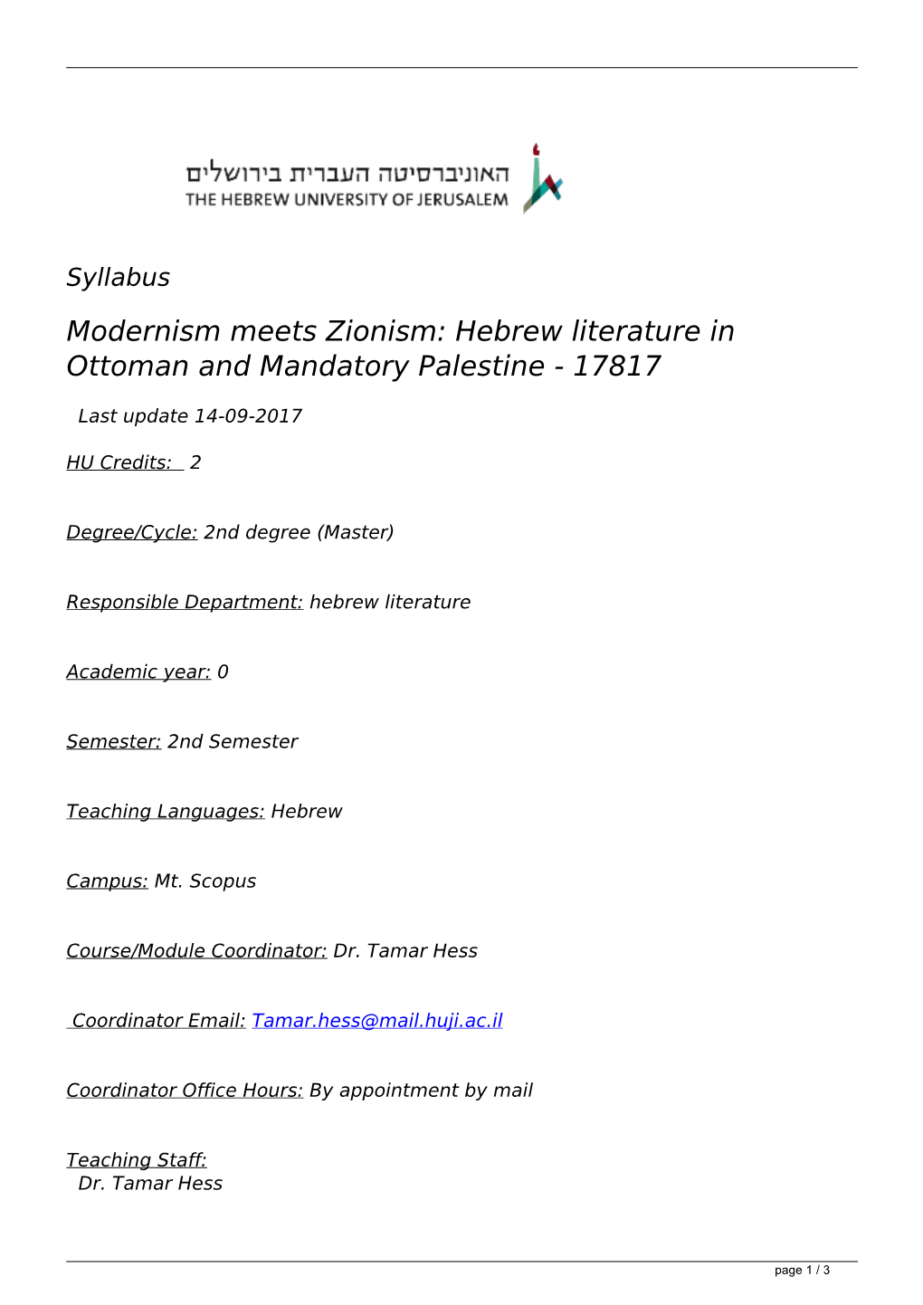 Hebrew Literature in Ottoman and Mandatory Palestine - 17817