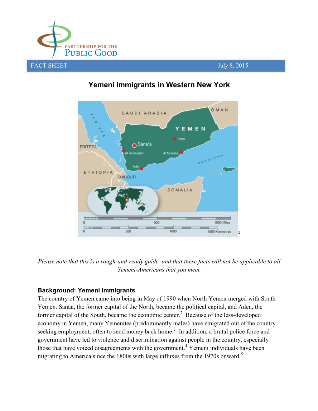 Yemeni Immigrants in Western New York