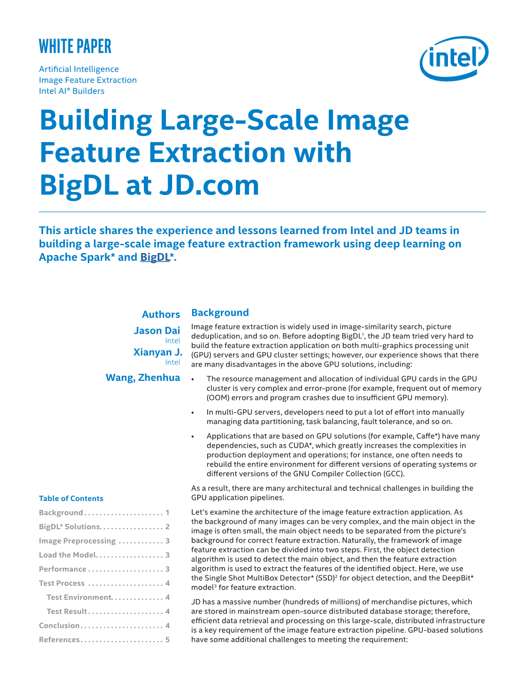 Building Large-Scale Image Feature Extraction with Bigdl at JD .Com