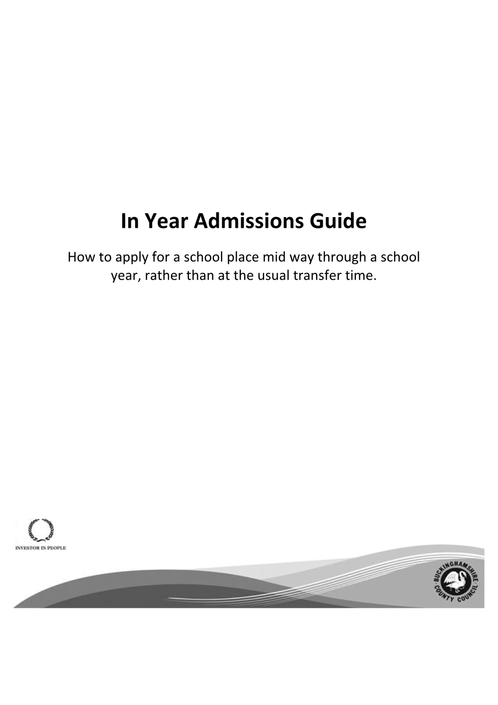 In Year Admissions Guide