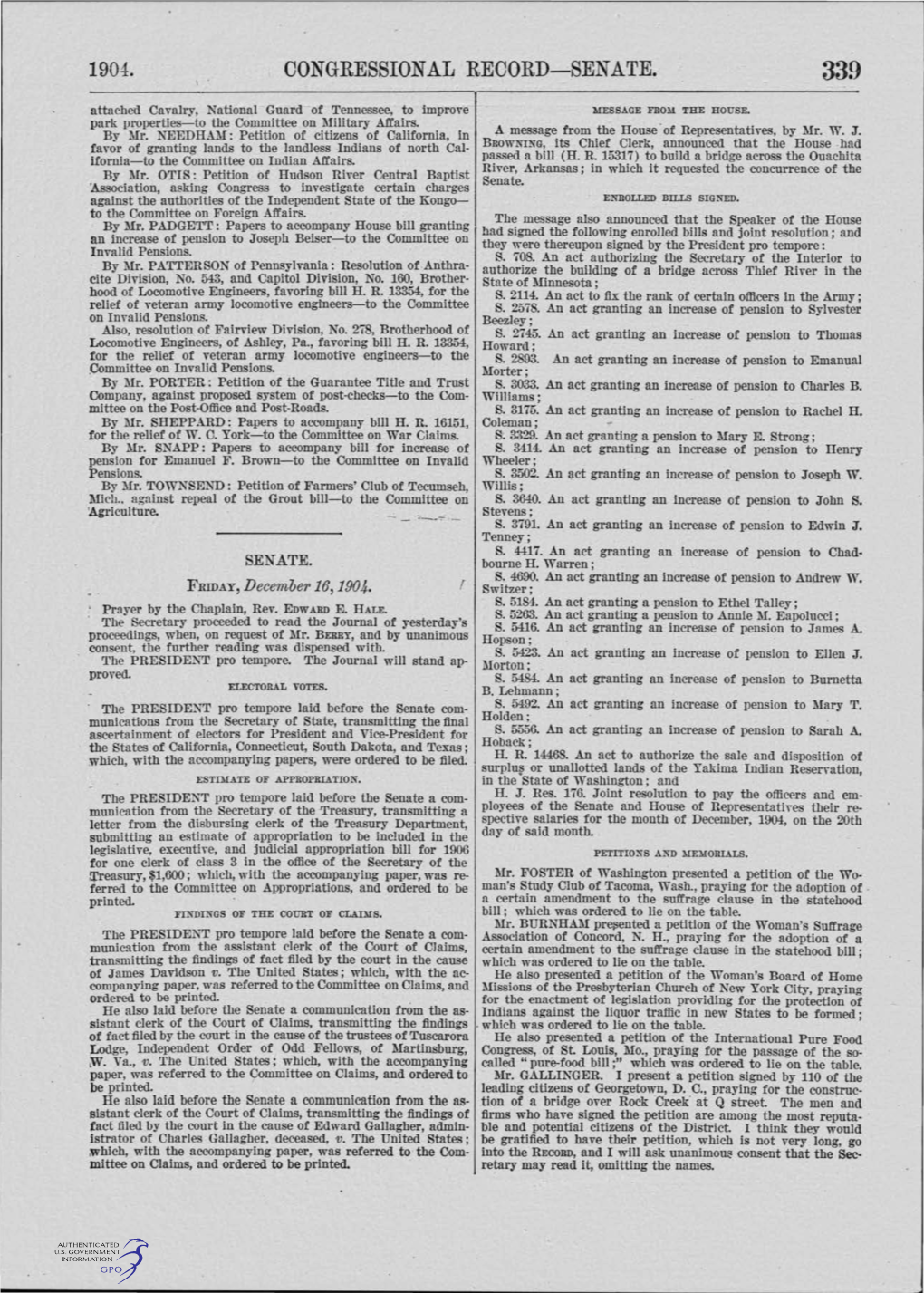 CONGRESSIONAL RECORD-SENATE. R