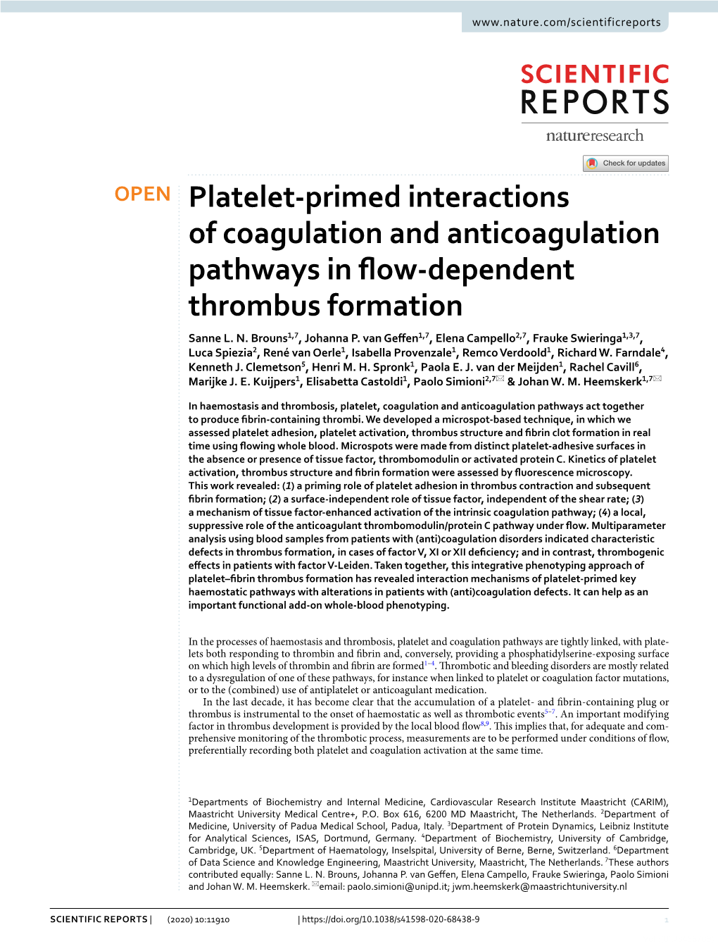 Platelet-Primed Interactions of Coagulation and Anticoagulation Pathways in Flow-Dependent Thrombus Formation