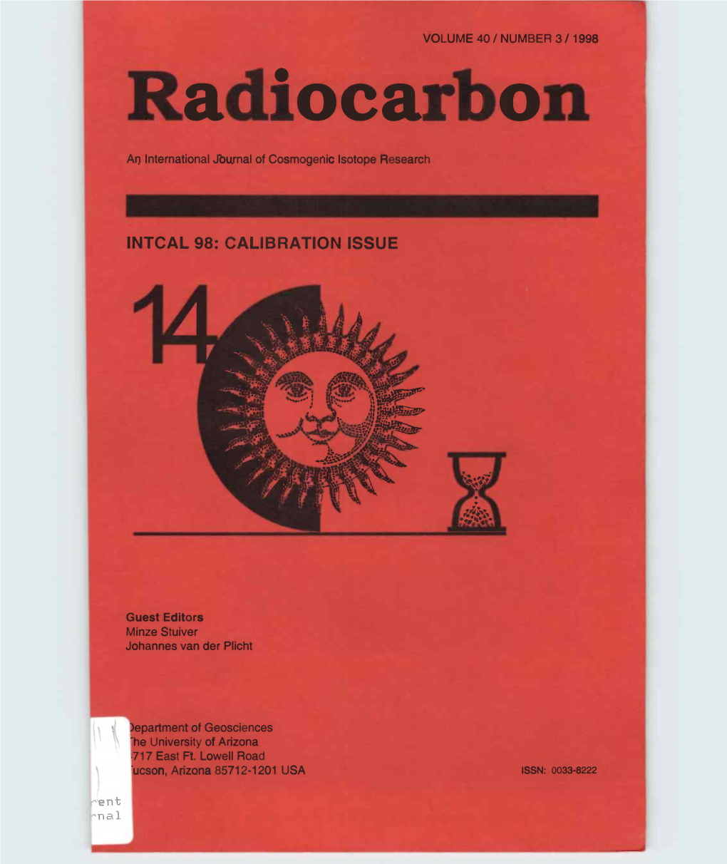 Intcal 98: Calibration Issue