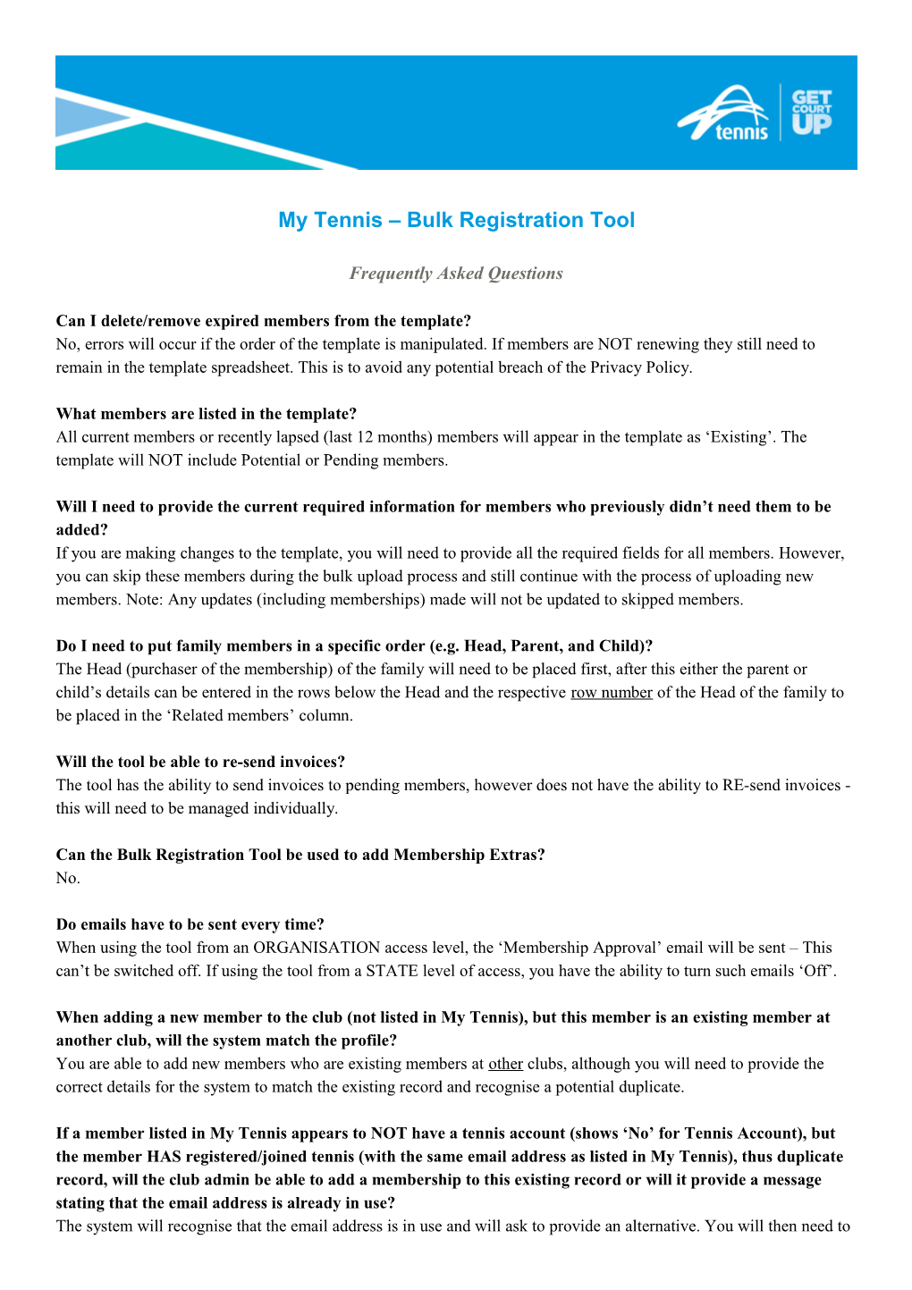 My Tennis Bulk Registration Tool