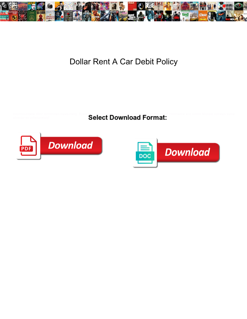 Dollar Rent a Car Debit Policy