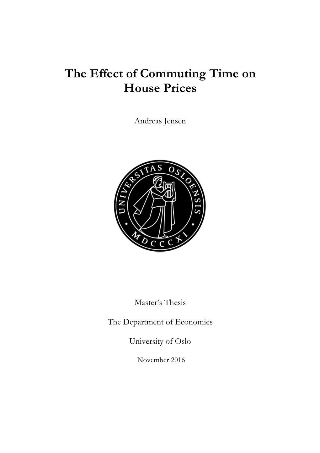 The Effect of Commuting Time on House Prices