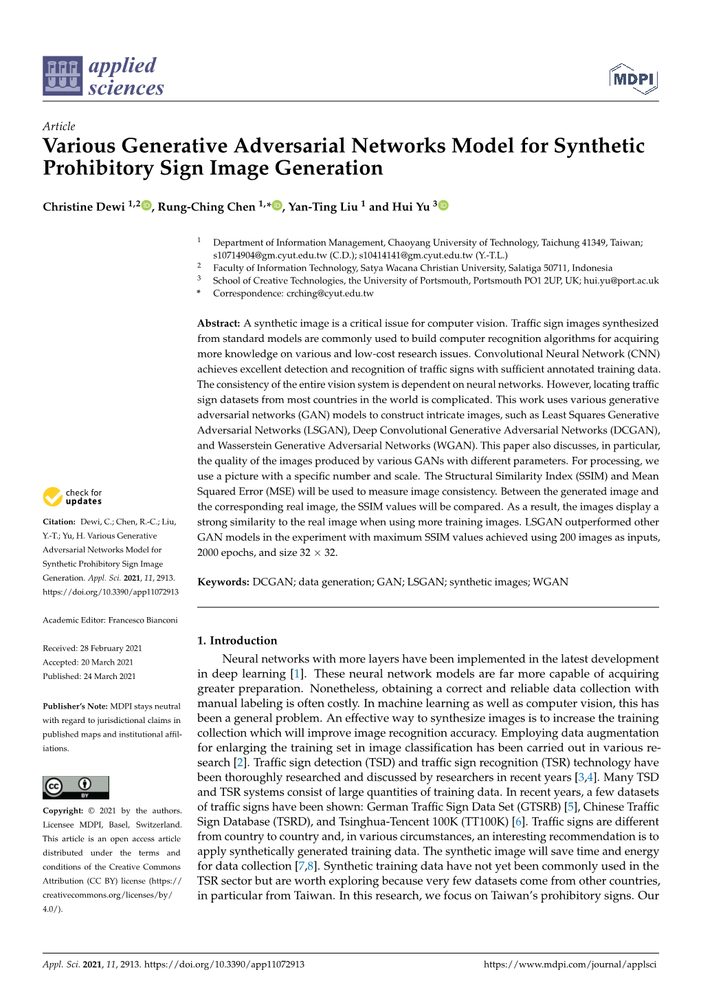 Various Generative Adversarial Networks Model for Synthetic Prohibitory Sign Image Generation