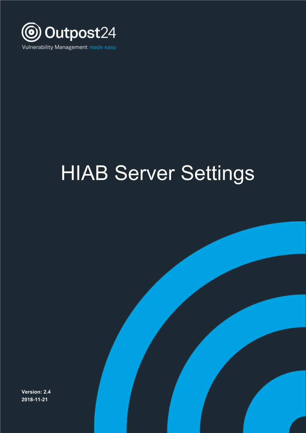 HIAB Server Settings