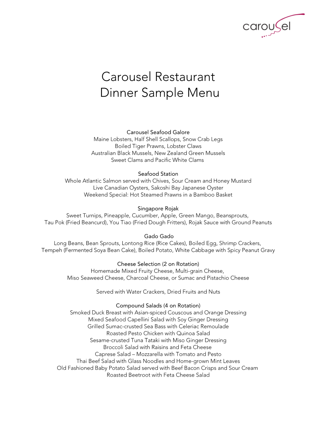 Carousel Seafood Galore