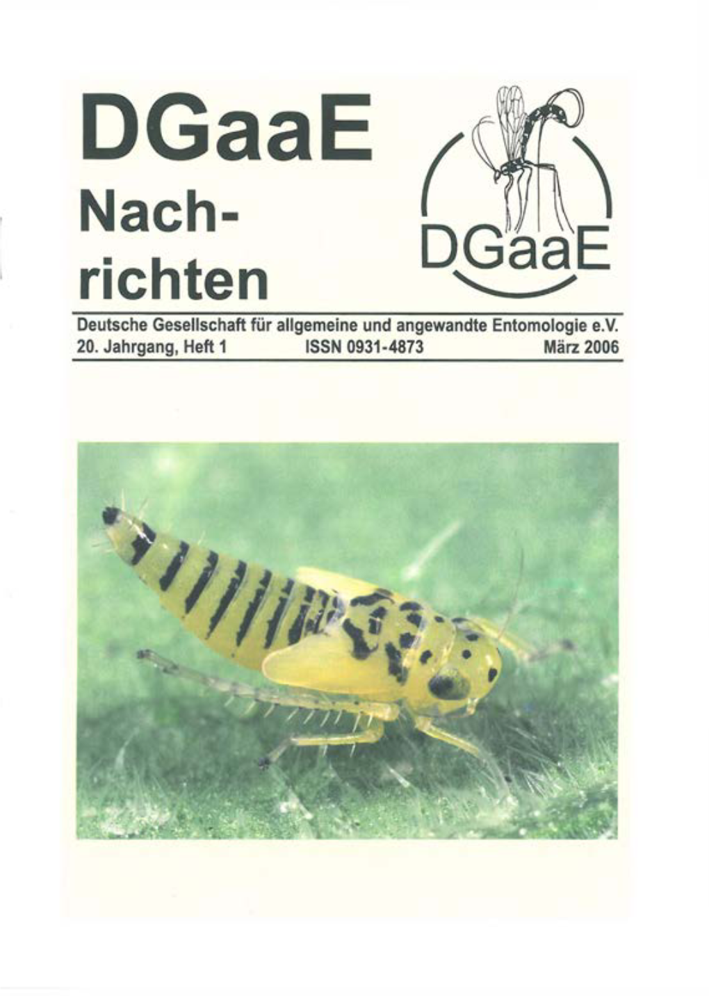 Dgaae /\Il\ Nach- K J / L Y Richten Deutsche Gesellschaft Für Allgemeine Und Angewandte Entomologie E.V