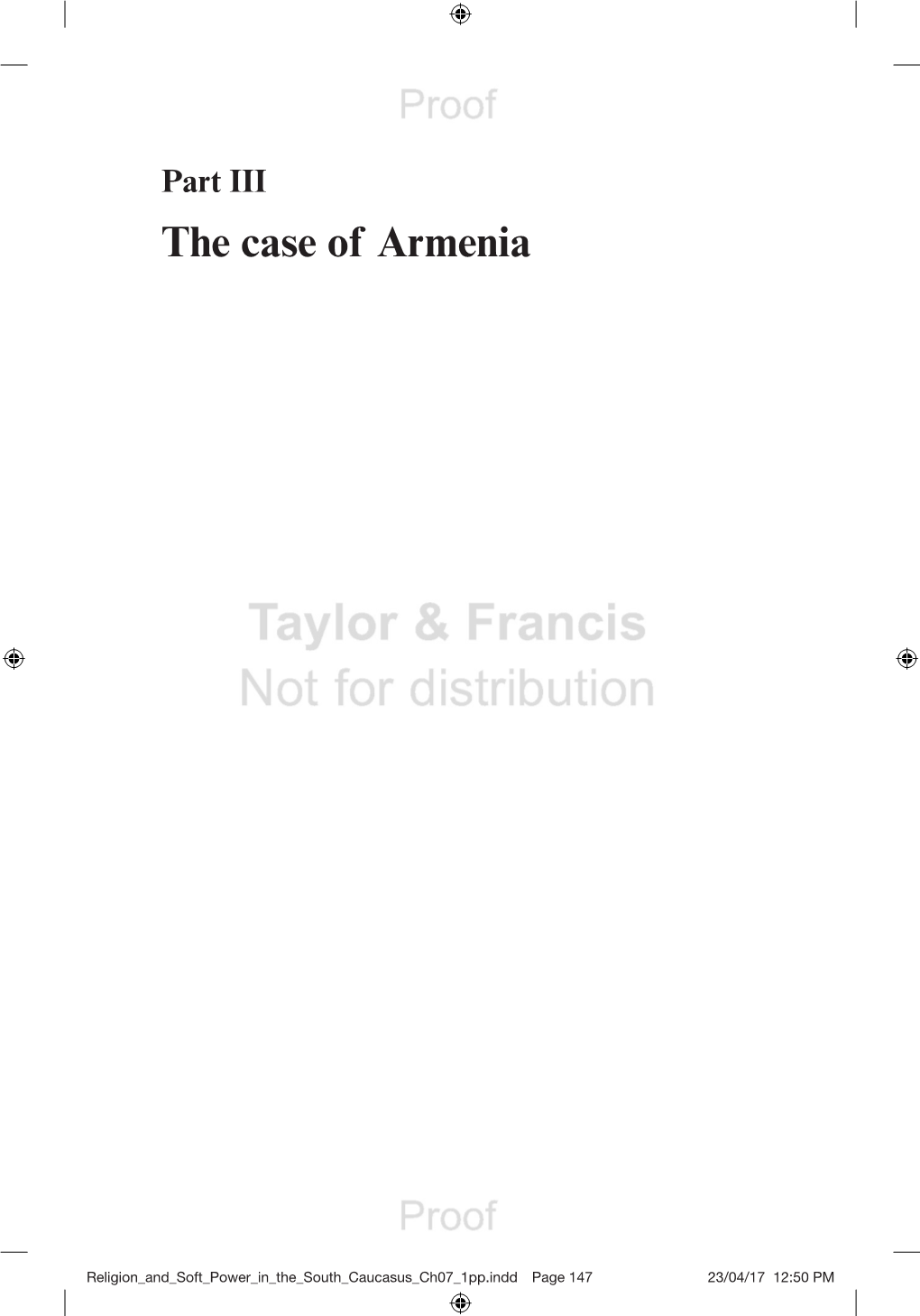 The Case of Armenia