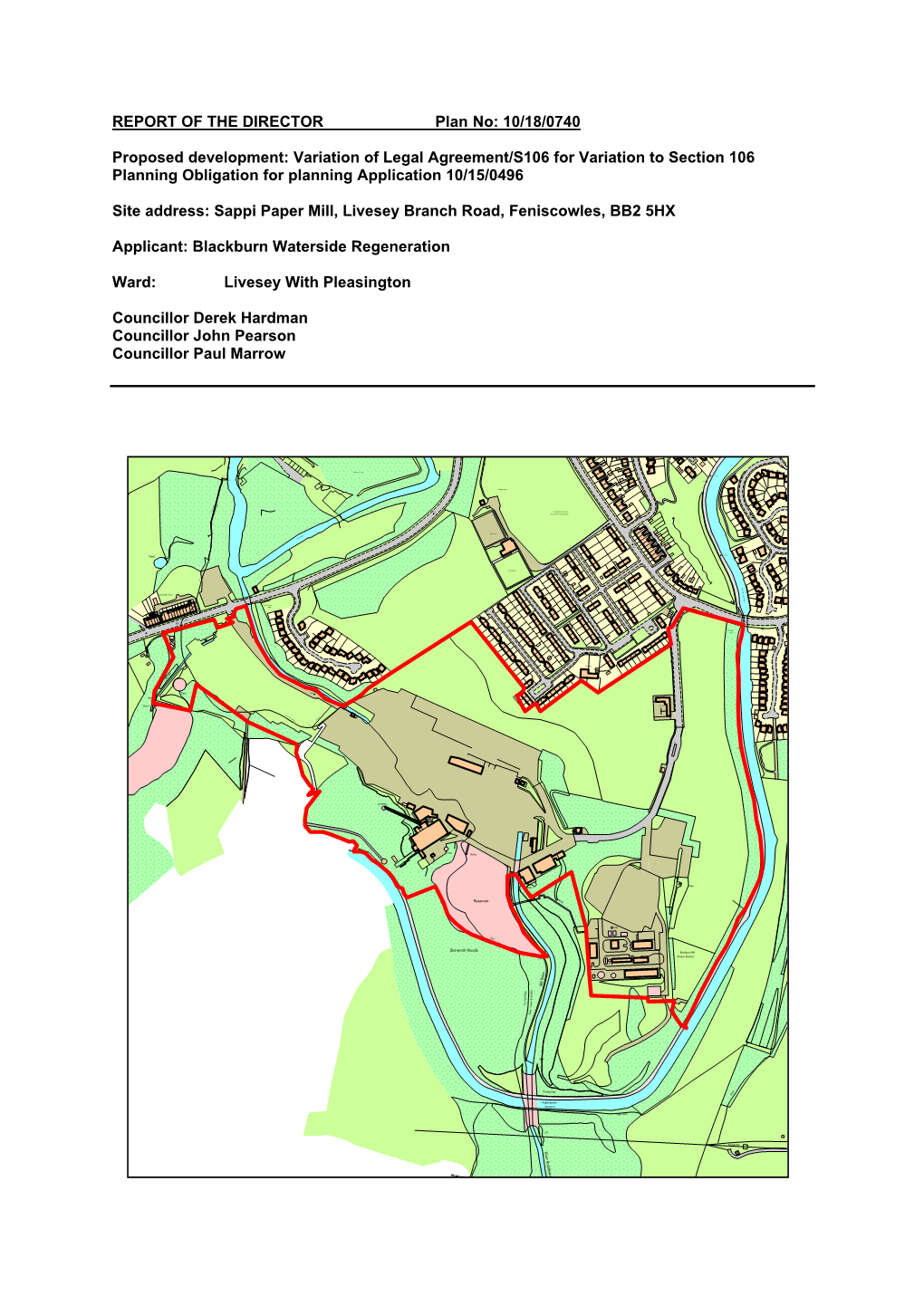 10/18/0740 Proposed Development: Variation of Legal Agreement/S106