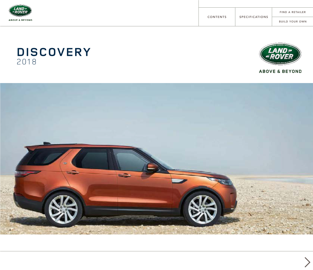 Discovery 2018 Find a Retailer Contents Specifications Build Your Own