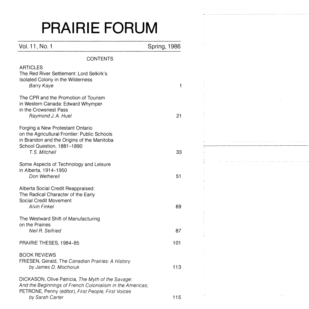 Prairie Forum