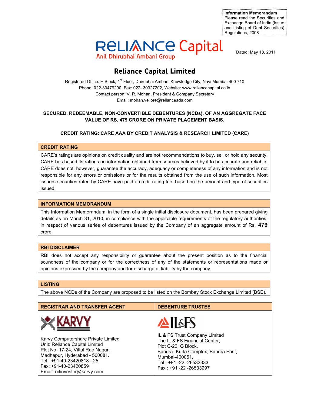 Reliance Capital Limited