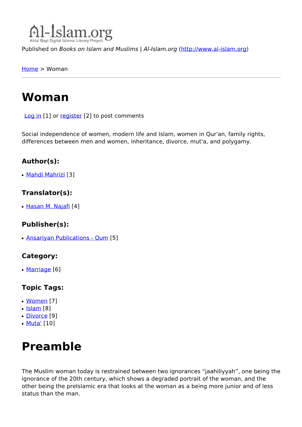 Woman Preamble