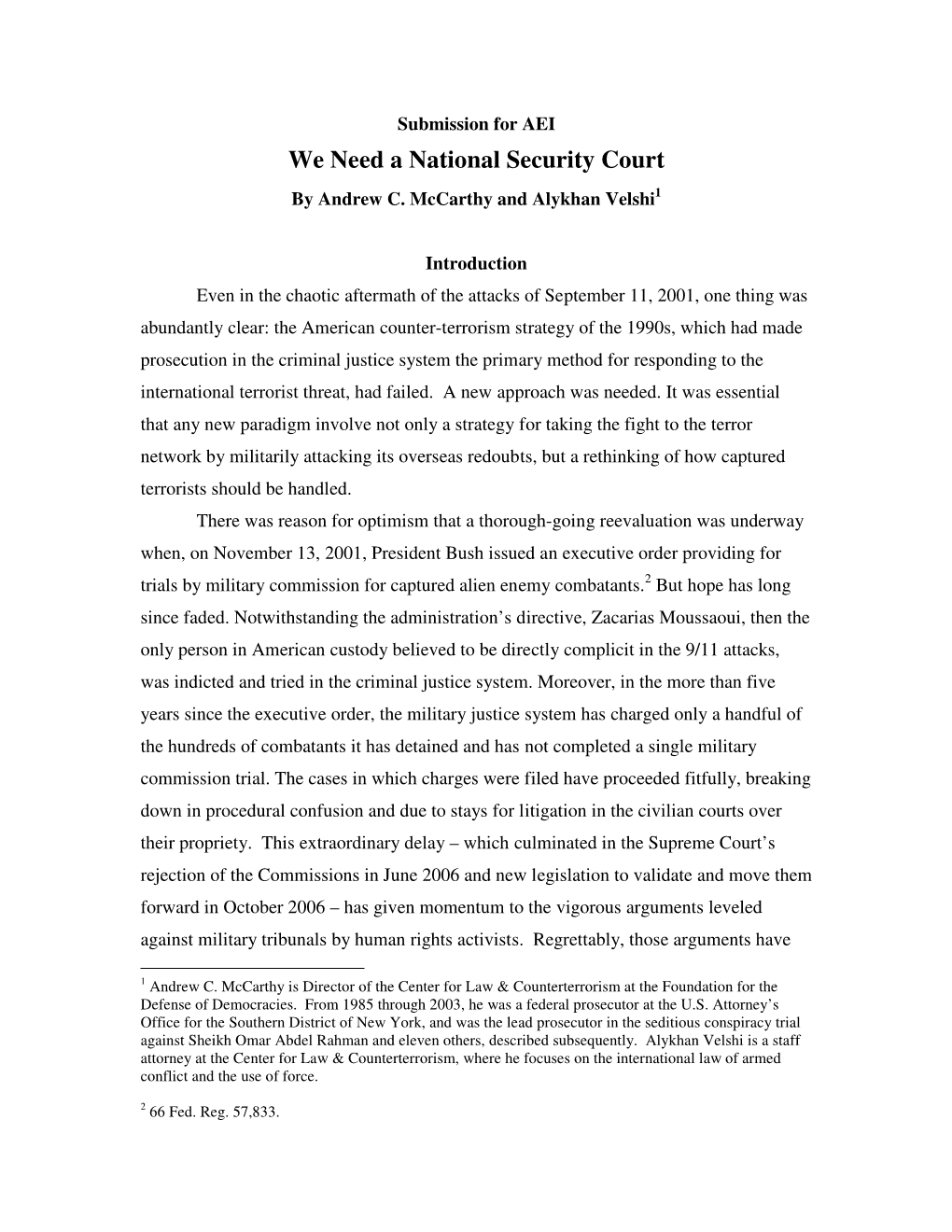 We Need a National Security Court by Andrew C