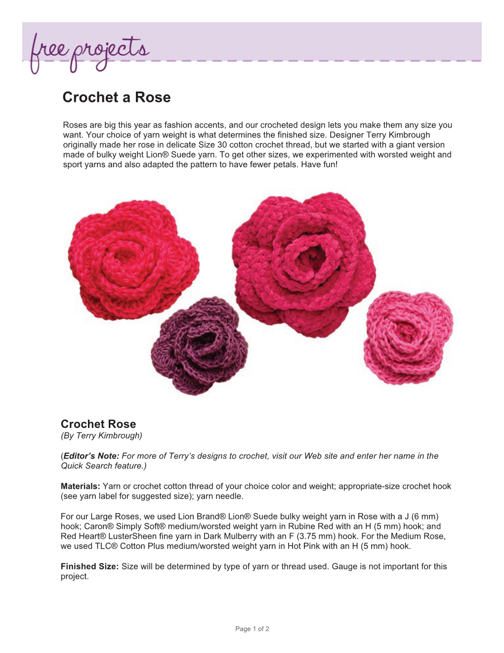 Crochet a Rose