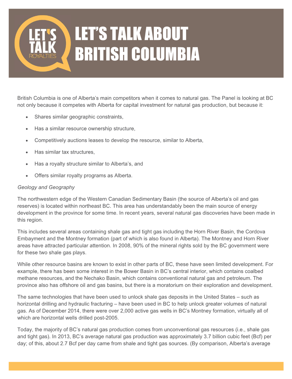 Let's Talk About British Columbia