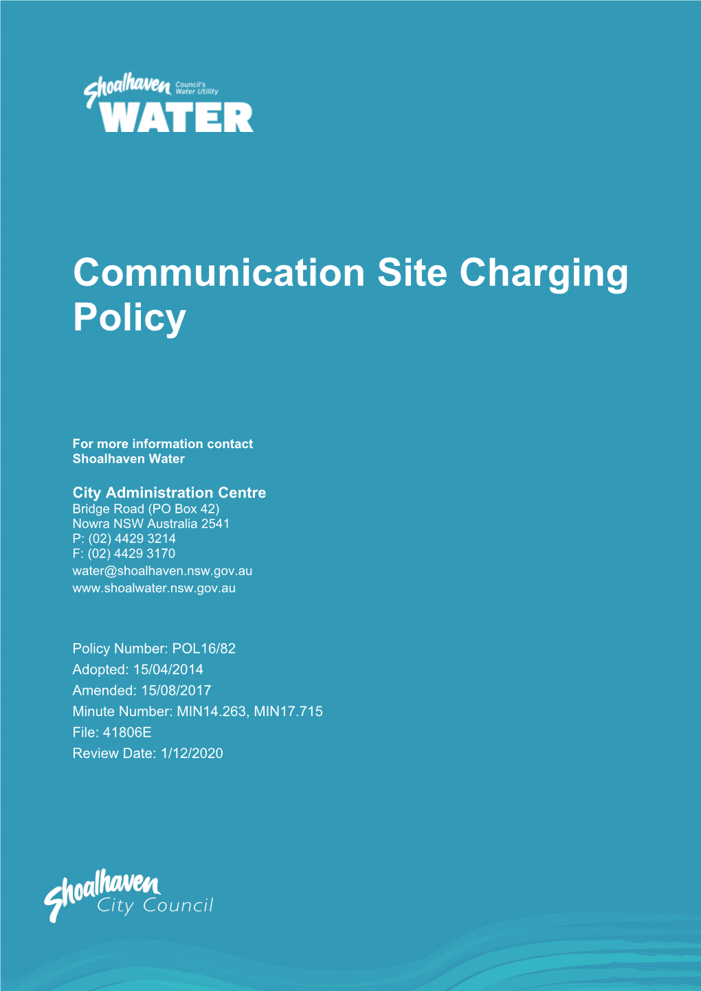 Communication Site Charging Policy