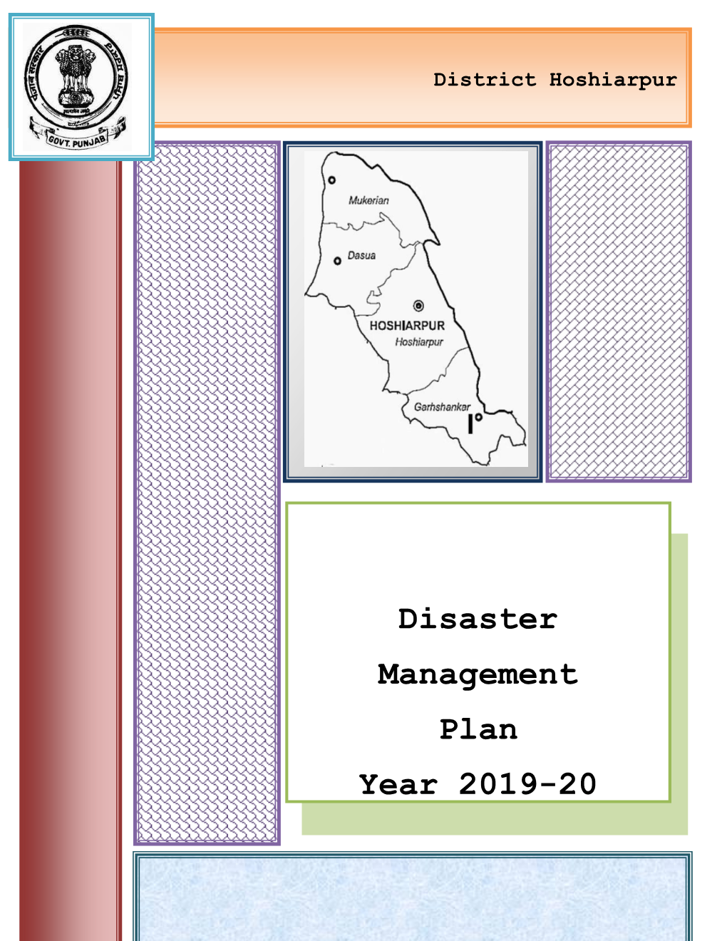 Disaster Management Plan Year 2019-20