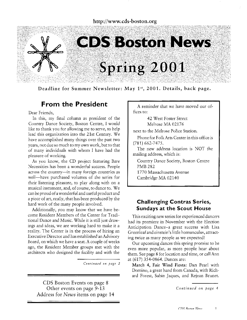 CDS-BC Newsletter