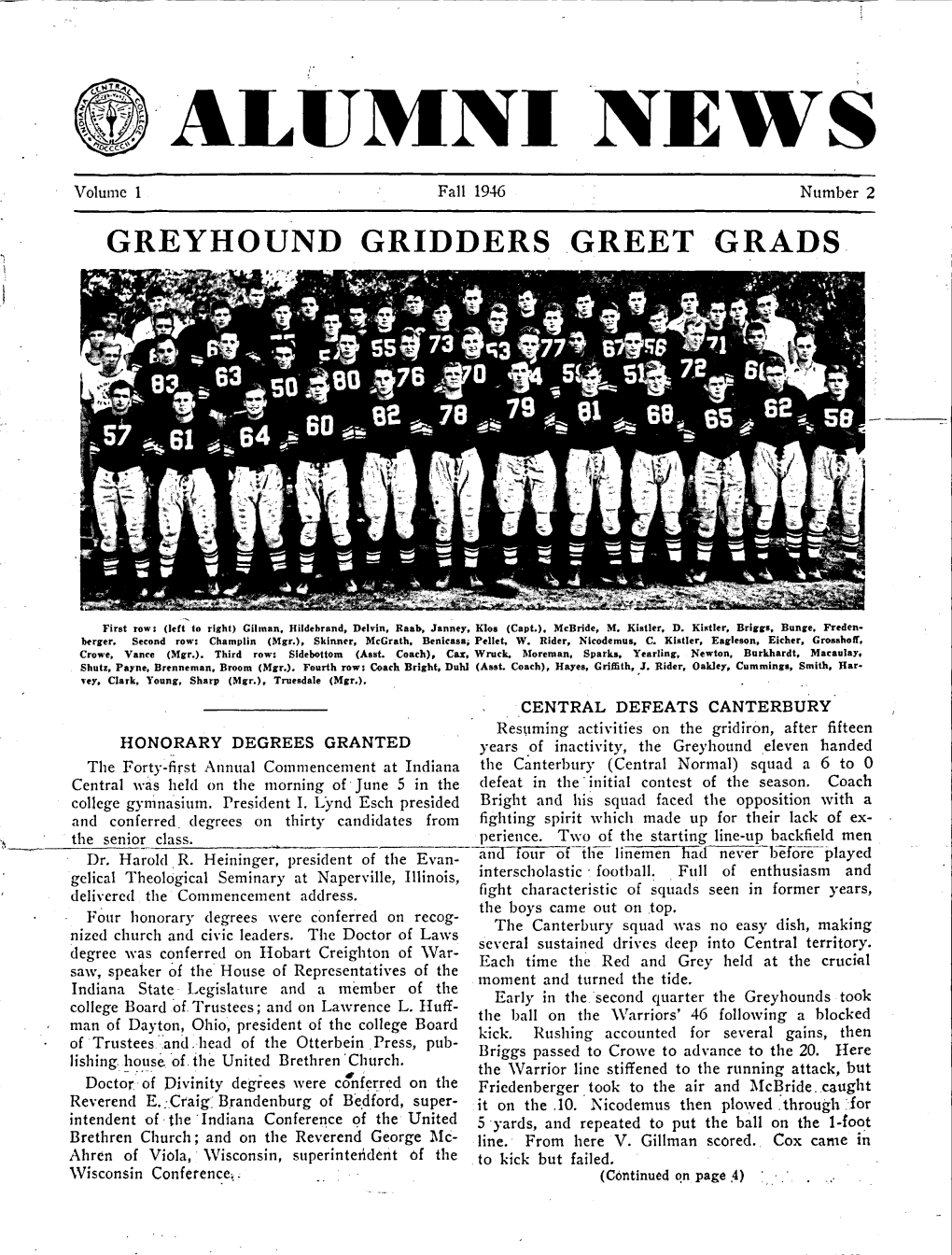 Greyhound Gridders Greet Grads