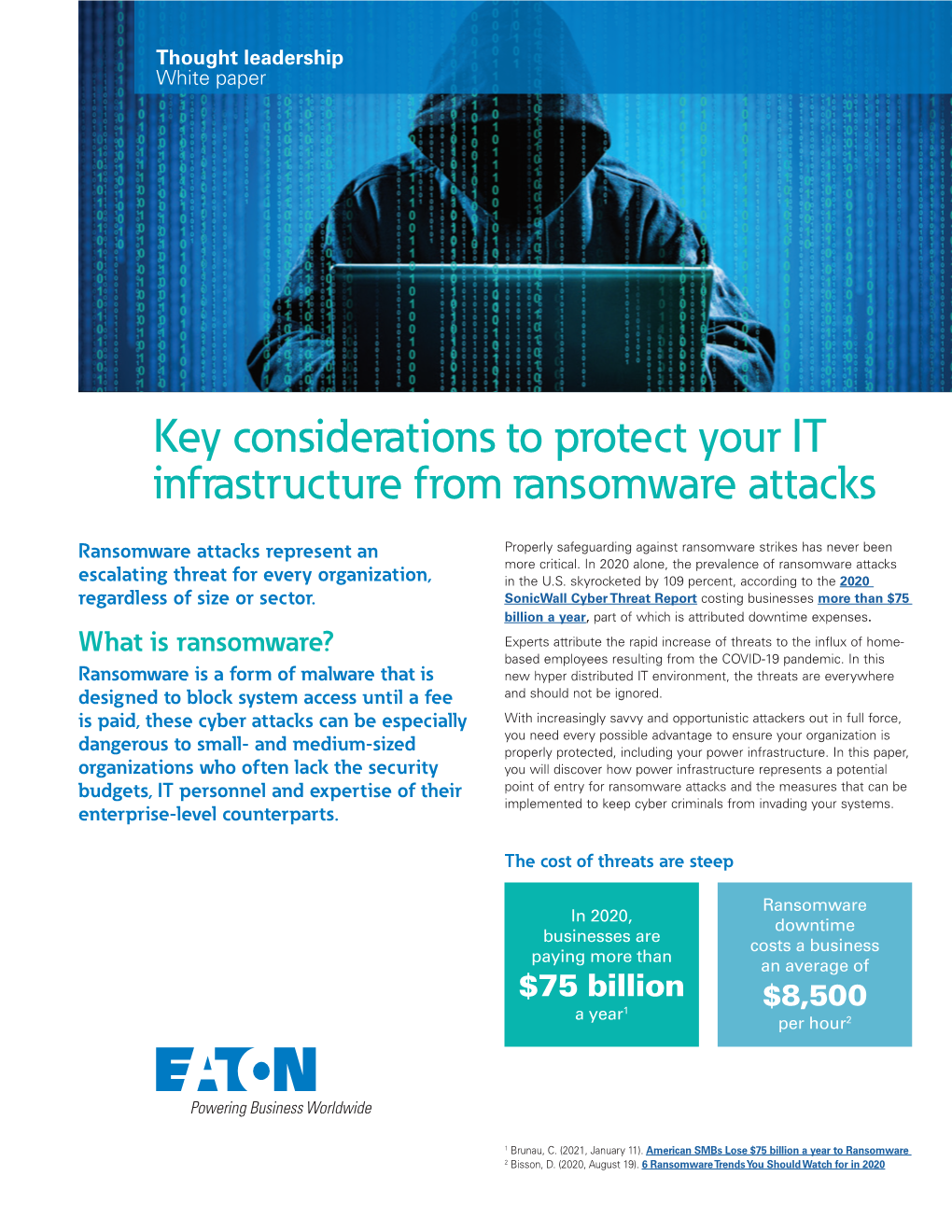 Key Considerations to Protect Your IT Infrastructure from Ransomware Attacks