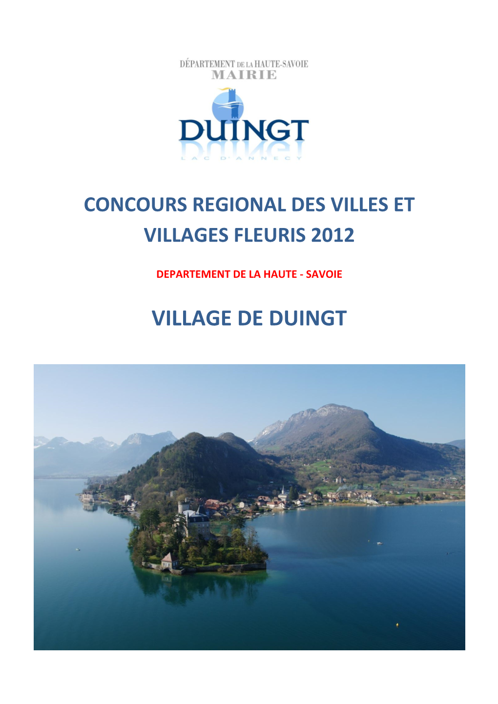 Dossier Concours Régional Fleurissement