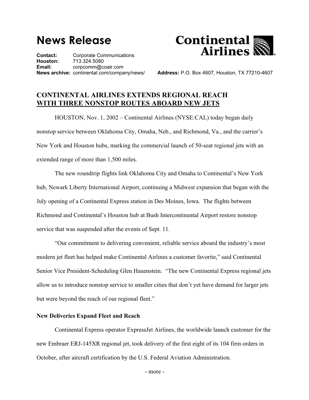 News Release